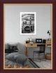 Рамка для фото пластиковая 15х20 багет: AM1515-054-2 Темное дерево с золотом (с глянцевым стеклом 1-1.5мм, двп с ножкой) EmojiFrame - изображение 1