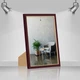 Фоторамка пластиковая 18х24 багет: AM1515-054-2 Темное дерево с золотом (с глянцевым прозрачным пластиком 0.8мм, двп с ножкой) EmojiFrame - изображение 2