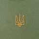 Чоловічий патріотичний лонгслів з вишитим тризубом 56 хакі FD2-TryzubGold-Haki-56 Ladan - зображення 3