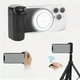 MagSafe Bluetooth Selfie Grip – магнітний тримач-грип з Bluetooth-затвором, LED-світлом і дзеркалом для смартфонів iPhone/Android(547) - зображення 2