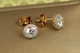 Серьги гвоздики Xuping Jewelry имперское сияние с родием 10 мм золотистые - изображение 2