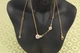 Ланцюг Xuping Jewelry з трьома каменями 46 см золотистий - зображення 1