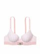Бюстгальтер Victoria's Secret The T-Shirt Push Up Shine Patch Bra (36C) — Pretty Blossom Pink Stripe - изображение 3