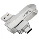 Флеш пам'ять USB 16 GB Hoco UD10 Wise Type-C+USB 3.0 сріблястий - изображение 1