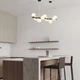 Чорна люстра довга 85см на 9 ламп (84-1018-9 BK+WH) - зображення 2