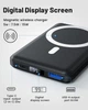 Павербанк Magsafe Powerbank 10000 мА·год магнітний Yiisonger бездротовий зарядний пристрій USB-C з дисплеєм маленький 0099d - зображення 6