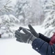 Подростковые шерстяные перчатки на подкладке из шерсти ягненка на возраст 12-15 лет R6016 Графит - изображение 1