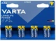 Батарейки LR3 VARTA High Energy AAA Alkaline-8 штук - зображення 1