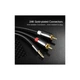 Кабель мультимедійний 3.5mm M to 2xRCA M 1.0m AV116 black Ugreen (10749) - зображення 5