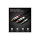 Кабель мультимедійний 3.5mm M to 2xRCA M 1.0m AV116 black Ugreen (10749) - зображення 2
