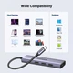 Концентратор UGREEN USB-C to HDMI + 3xUSB 3.0 + PD CM511 gray (15596) - зображення 8