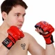Перчатки для смешанных единоборств MMA на липучке размер XL Кожа VELO красный ULI-4032 - изображение 5