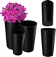 Квіткові горщики зі вставкою Kadax Lilia 19 см + 25 см + 30 см Чорні - зображення 1