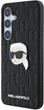 Etui Karl Lagerfeld Leather Monogram Pin Logo Karl Head do Samsung Galaxy S25 Black (3666339449797) - obraz 2