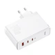 Мережевий зарядний пристрій Baseus GaN5 Pro 3 порти, USB + Type-C 140W Білий + кабель Baseus Superior Type-C для Type-C 240W Білий - изображение 3