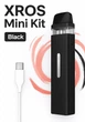 Подсистема электронная сигарета Vaporesso XROS Mini Kit Black POD подик электронка многоразовая вапорессо искрос мини вейп стартовый набор для вейпинга с картриджем 2 мл заправляемый - изображение 1