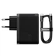 Мережевий зарядний пристрій Baseus GaN5 Pro 2 порти + кабель Baseus Mini Type-C для Type-C 100W(20V/5A) 1М Чорний - зображення 7