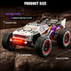 Радіокерована машинка ZLL SG316 PRO 1:16 4WD, монстр трак до 40 км/год, RC позашляховик на пульті, 2 АКБ + батарейки у подарунок - зображення 7