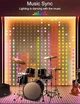 Умная светодиодная гирлянда, штора DBFAIRY 2х2м, 400LED RGB со встроенным чипом, с дистанционным управлением через приложение, синхронизацией с музыкой и динамическим управлением Для улицы и дома - изображение 4