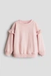 Світшот на дівчинку утеплень декорувань H&M 110-116 см рожевий - зображення 1