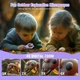 Микроскоп детский портативный TinyScope Розовый с LED подсветкой и 2-дюймовым экраном, для обучения детей карманный микроскоп лупа LCD дисплей USB зарядка с камерой 1080P карманная лупа для исследования растений и насекомых - изображение 5