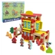 Конструктор деревянный Пожарная станция Star Toys Factor Co (C9437) Красный - изображение 1