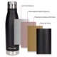 Термос-пляшка Kamille з нержавіючої сталі 500 мл чорна (691033) - зображення 5