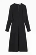 Сукня жіноча COS cutout fit-and-flare midi dress 1191207002 44 Чорний - изображение 6