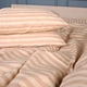 Наволочка MirSon Бязь 17-0610 Stripe Light Brown 70 x 70 см (2200008199012) - зображення 1