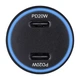 Автозаряджання BREVIA ePower DualCharge Display 40 W два USB-C чорна для авто (46040DCLB) - зображення 2