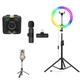 Набор для блогера 5 в 1 с камерой RGB Кольцевая лампа 45 см MJ-18 с пультом Штатив 2 м Микрофон Селфи палка монопод - изображение 2