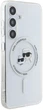 Панель Karl Lagerfeld Button Karl & Choupette Heads Printed Logo MagSafe для Samsung Galaxy S25 White (3666339449988) - зображення 4
