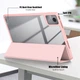 Чехол Tri-fold Clear Acrylic Lenovo Idea Tab 11" TB336FU, ZU / Tab K11 2nd Gen / Xiaoxin Pad 2025 с местом для стилуса Розовый - изображение 3