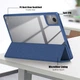 Чехол Tri-fold Clear Acrylic Lenovo Idea Tab 11" TB336FU, ZU / Tab K11 2nd Gen / Xiaoxin Pad 2025 с местом для стилуса Темно-синий - изображение 2