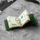Кожаный зажим для денег Tryzub Green из натуральной кожи Crazy Horse, зеленый, с тиснением Герб Украины - изображение 10