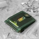 Затискач для грошей та карток BUT Green, натуральна шкіра Crazy Horse, зелений, з монетницею, ручна робота - зображення 15