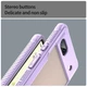 Матовий протиударний чохол Frosted PC AirBag для Google Pixel 6a пурпурний - зображення 7