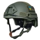 Шолом військовий балістичний тактична захисна каска куленепробивна FAST Helmet NIJ IIIA тактичні активні військові навушники Earmor M31 + тактичний ліхтар на шолом + сумка переноска олива - зображення 8