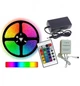 Світлодіодна стрічка багатобарвна 5метрів 12V -25~+60°C IP20 3528 RGB для підсвічування приміщень, з пультом - зображення 1