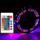 Світлодіодна стрічка багатобарвна 5метрів 12V -25~+60°C IP20 3528 RGB для підсвічування приміщень, з пультом - зображення 2