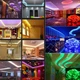 Світлодіодна стрічка багатобарвна 5метрів 12V -25~+60°C IP20 3528 RGB для підсвічування приміщень, з пультом - зображення 5