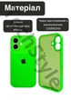 Чохол силіконовий з закритою камерою Epic Premium Silicone Case Camera Protection without MagSafe для Apple iPhone 16 Plus (6.7) Lime Green - зображення 3