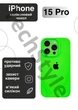 Чохол силіконовий з закритою камерою Epic Premium Silicone Case Camera Protection without MagSafe для Apple iPhone 15 Pro (6.1) Lime Green - зображення 1