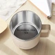 Термокружка с ручкой Office Cup 480 мл с герметичной крышкой, сделана из нержавеющей стали 304 - изображение 2