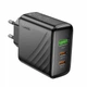 Зарядний пристрій Hoco CS26A U+2C 45W Black - изображение 1
