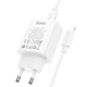 Зарядний пристрій Hoco C143A 1USB-C PD/QC 20W + Type-C to Lightning Cable White - зображення 1