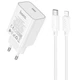 Зарядний пристрій Hoco C143A 1USB-C PD/QC 20W + Type-C to Lightning Cable White - зображення 2
