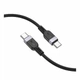 Зарядний кабель Hoco X109 Silicone Type-C to Type-C 60W 2m Black - изображение 3