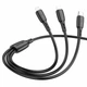 Зарядний кабель Borofone BX71 3-in-1 Lightning+Type-C+Micro 1m Black - зображення 1