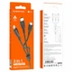Зарядний кабель Borofone BX71 3-in-1 Lightning+Type-C+Micro 1m Black - зображення 6